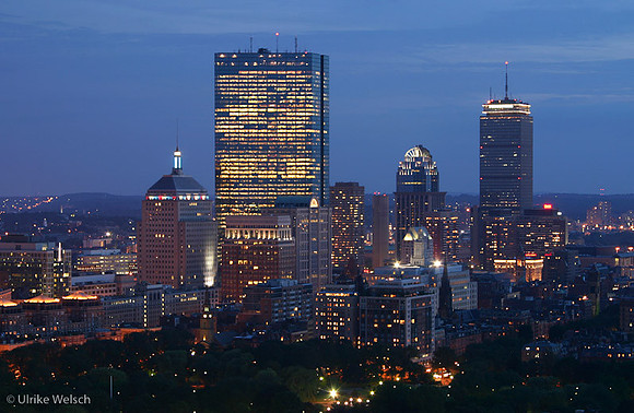 The Back Bay, Boston at night: 874_7449
