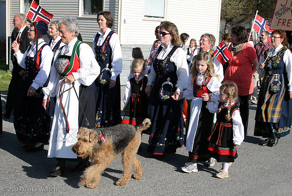 Norwegians during their National Holiday parade in Ballstad, Lofoten Islands, NorwaIMG_0383
