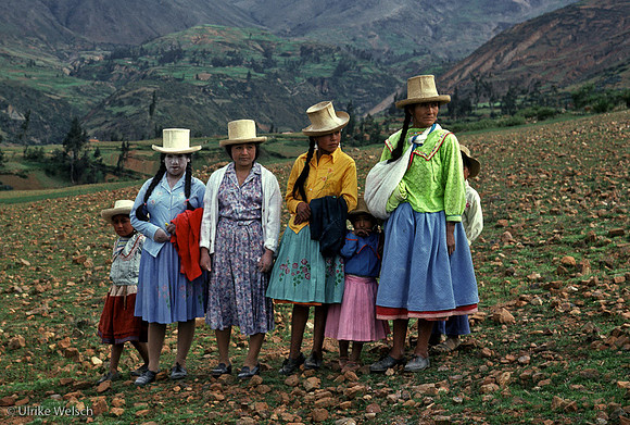 Women dressed for Fiesta of Arranque del Condor , during carneval, Ancash Peru: PPGPeas2_17