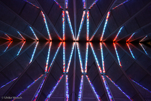 Lights inside of Chapel of Airforce Academy, Colorado Spring, Colorado : IMG_9969