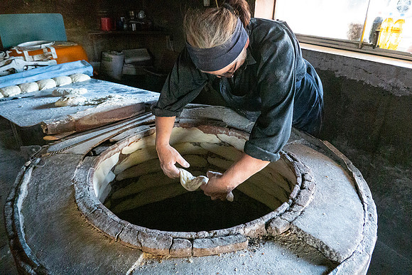 Baking bread the traditional way:   DSC04563