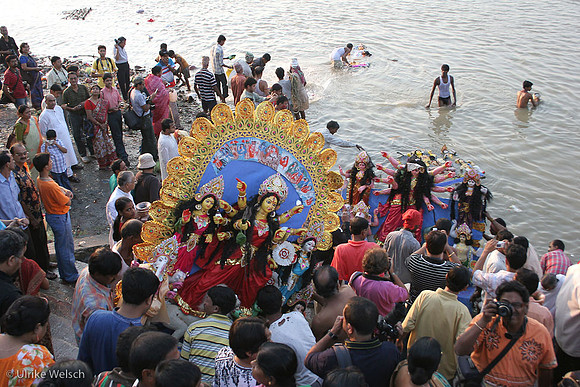 Durga Puja celebration at Hooghly River, : IMG_4271