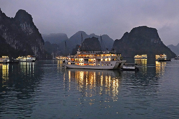 Ha Long Bay, at night, Vietnam, D6-DSC01225