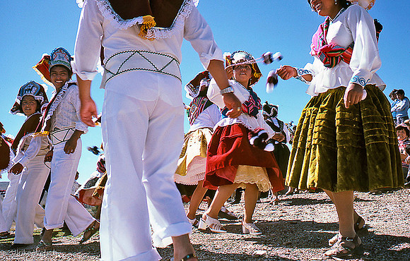 Dancing at the Fiesta in Santa Cruz, on the Altiplano, Bolivia: CBF1_12