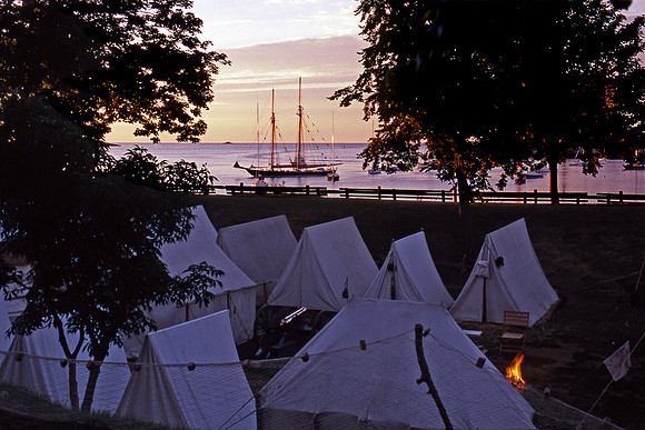 Glover's Regiment camping out at Fort Sewall, Marblehead, MA: CLMhdRen2_15