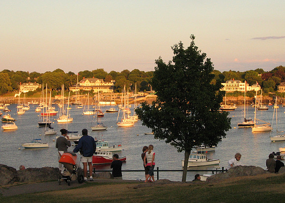 Marblehead Harbor at sunset from Crocker Park: IMG_0215